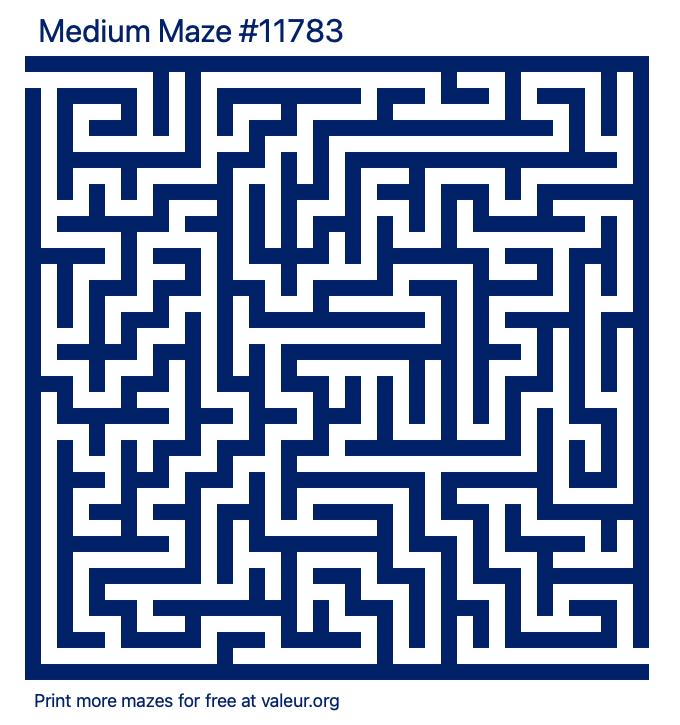Free Printable Medium Maze number 11783