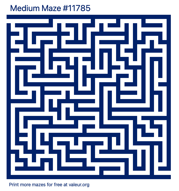 Free Printable Medium Maze number 11785