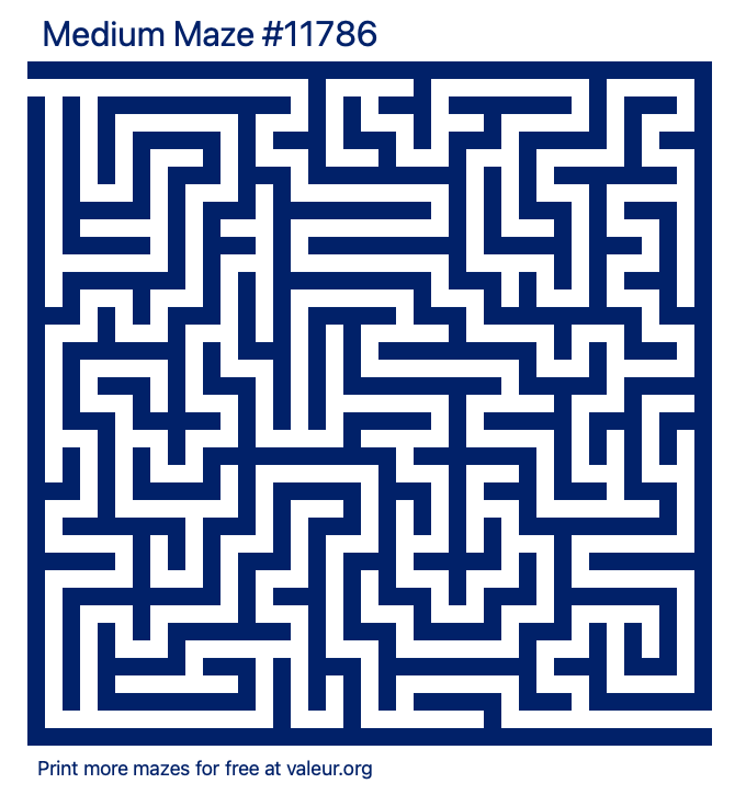 Free Printable Medium Maze number 11786