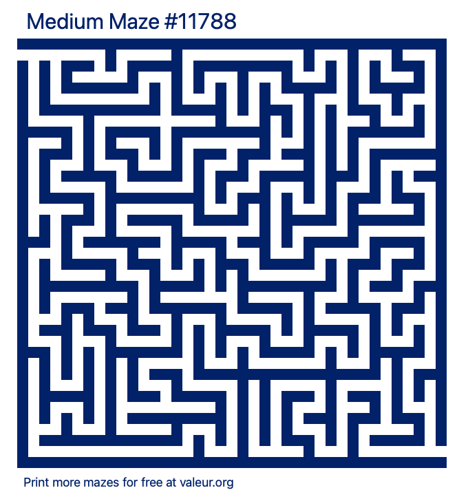 Free Printable Medium Maze number 11788