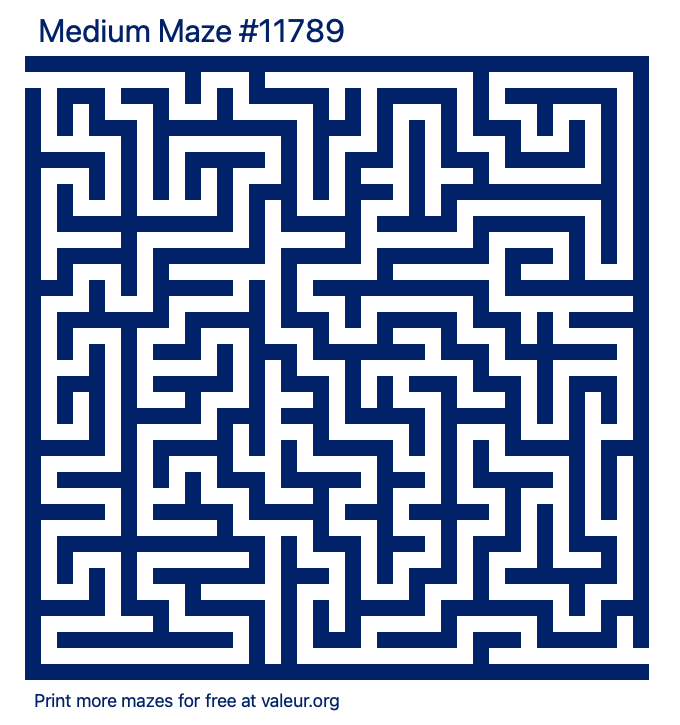 Free Printable Medium Maze number 11789
