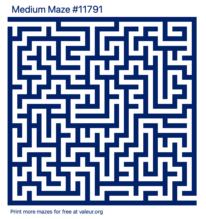 Free Printable Medium Maze number 11791