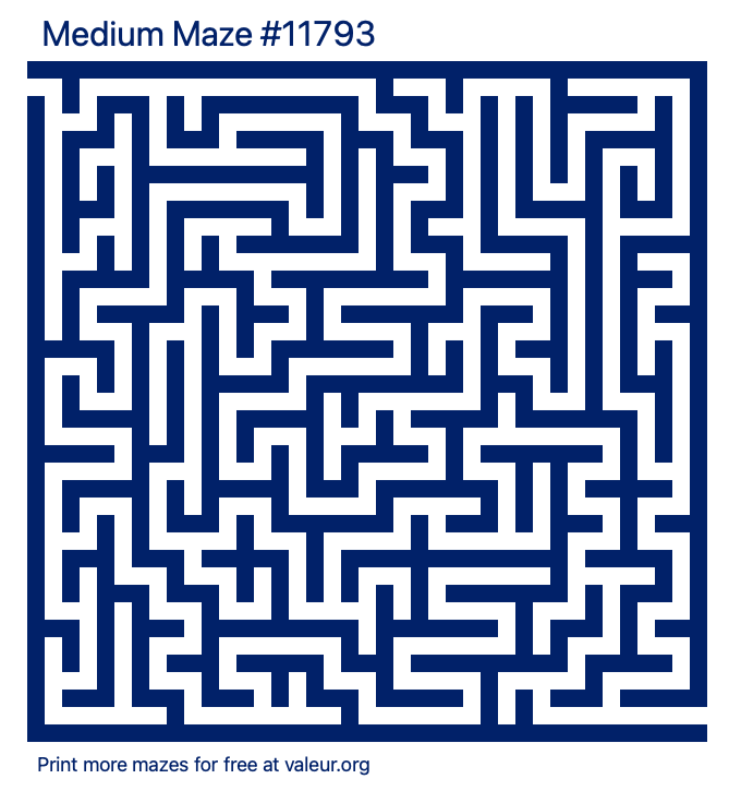 Free Printable Medium Maze number 11793