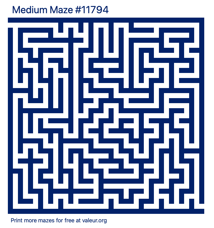 Free Printable Medium Maze number 11794