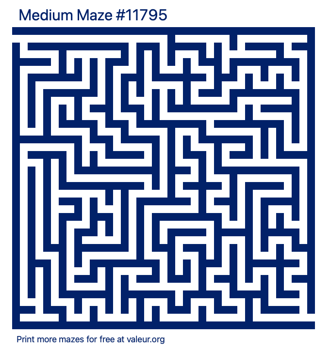 Free Printable Medium Maze number 11795