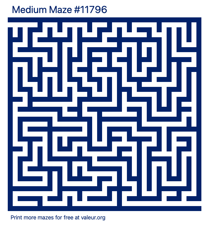 Free Printable Medium Maze number 11796