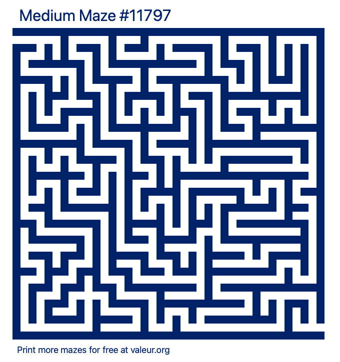 Free Printable Medium Maze number 11797