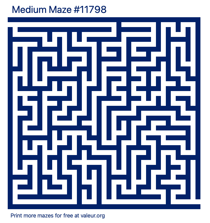 Free Printable Medium Maze number 11798