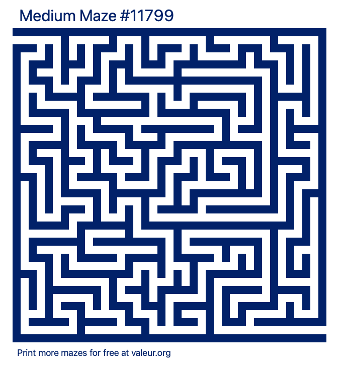 Free Printable Medium Maze number 11799