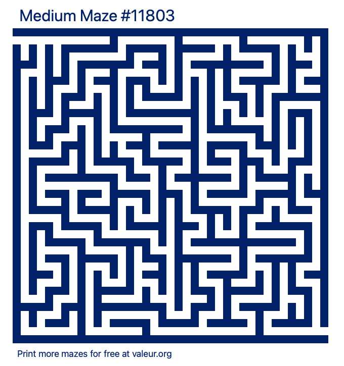 Free Printable Medium Maze number 11803