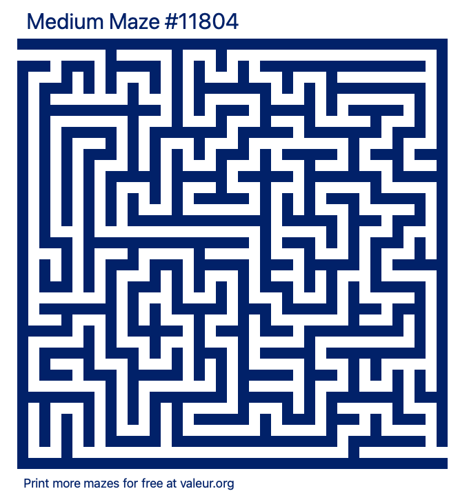 Free Printable Medium Maze number 11804