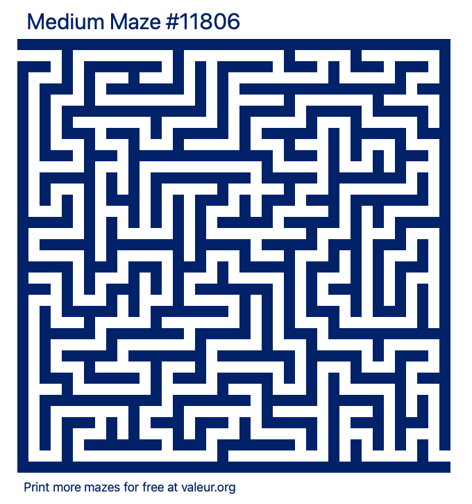 Free Printable Medium Maze number 11806