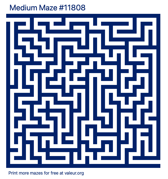 Free Printable Medium Maze number 11808