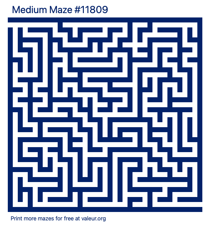 Free Printable Medium Maze number 11809