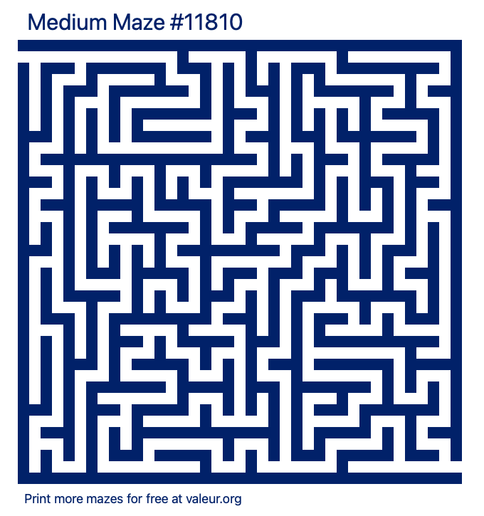 Free Printable Medium Maze number 11810