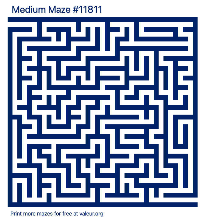Free Printable Medium Maze number 11811