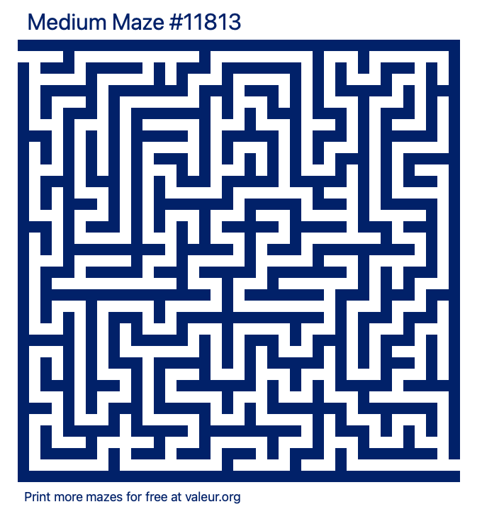 Free Printable Medium Maze number 11813