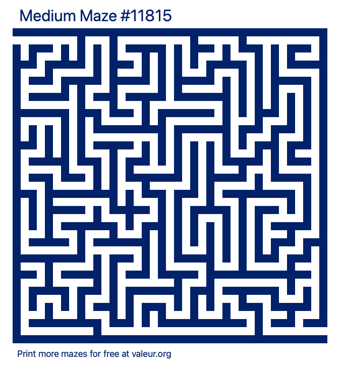 Free Printable Medium Maze number 11815