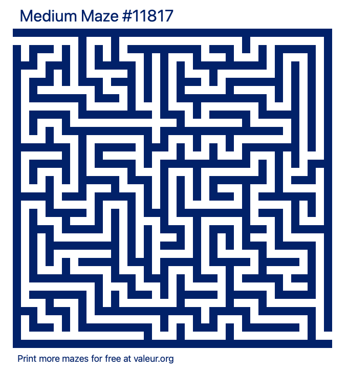 Free Printable Medium Maze number 11817