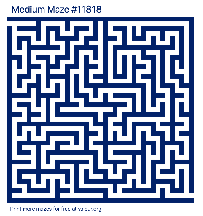 Free Printable Medium Maze number 11818