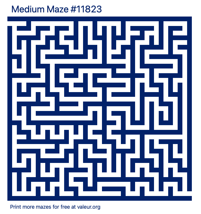 Free Printable Medium Maze number 11823