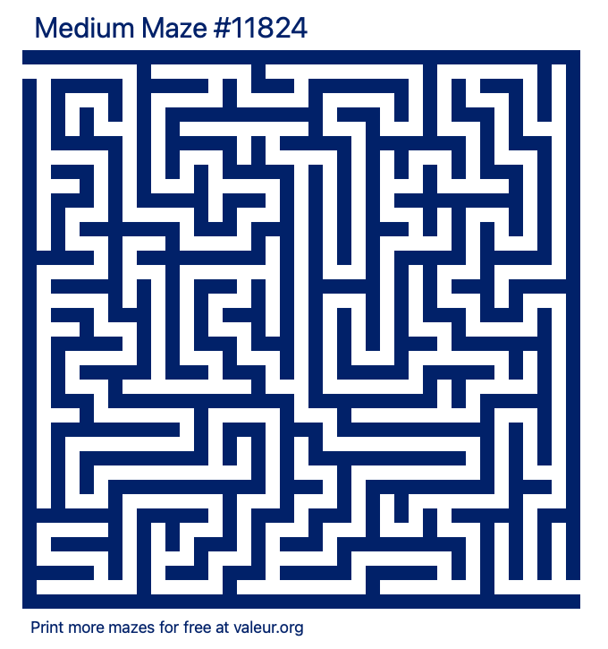 Free Printable Medium Maze number 11824
