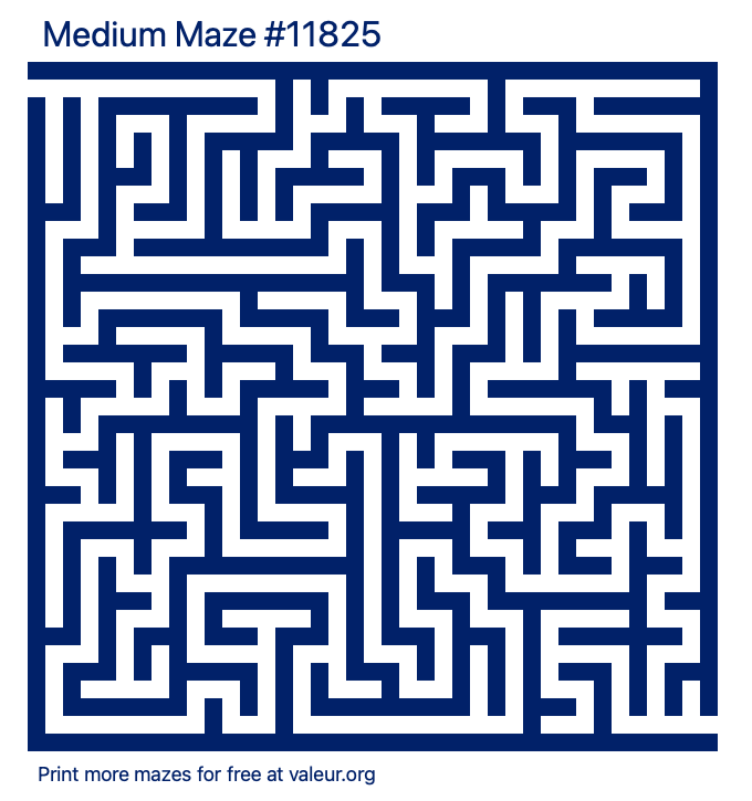 Free Printable Medium Maze number 11825