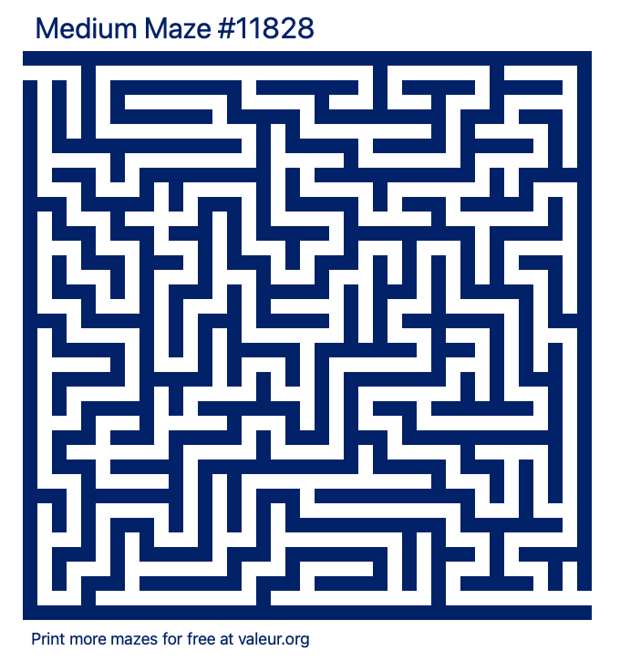 Free Printable Medium Maze number 11828