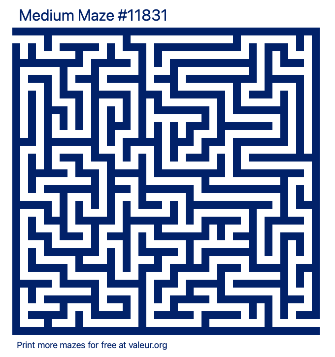 Free Printable Medium Maze number 11831