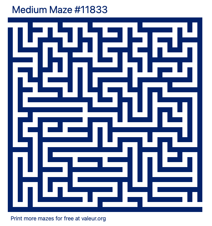 Free Printable Medium Maze number 11833