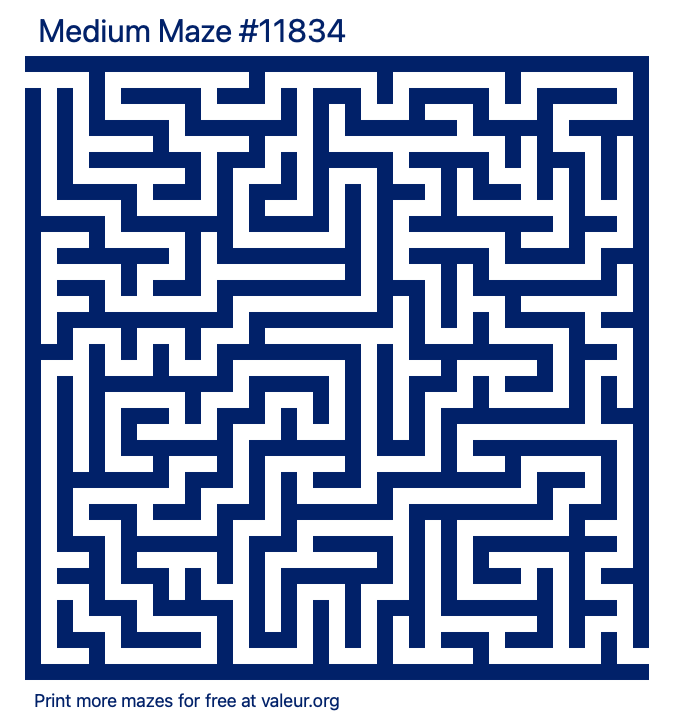 Free Printable Medium Maze number 11834
