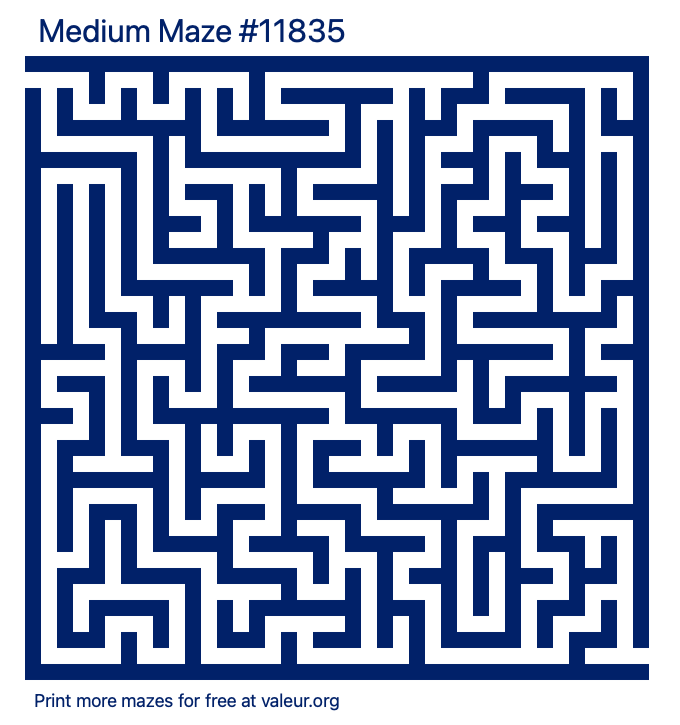 Free Printable Medium Maze number 11835