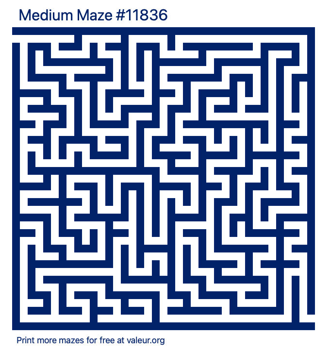 Free Printable Medium Maze number 11836