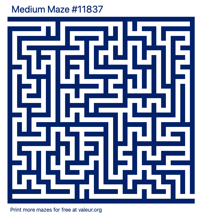 Free Printable Medium Maze number 11837