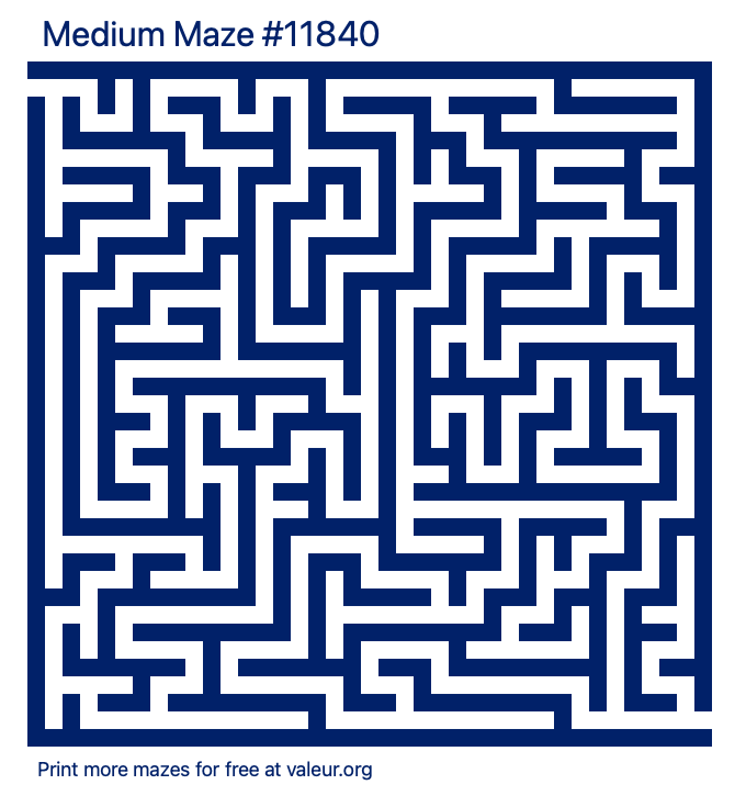 Free Printable Medium Maze number 11840