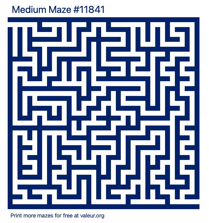 Free Printable Medium Maze number 11841