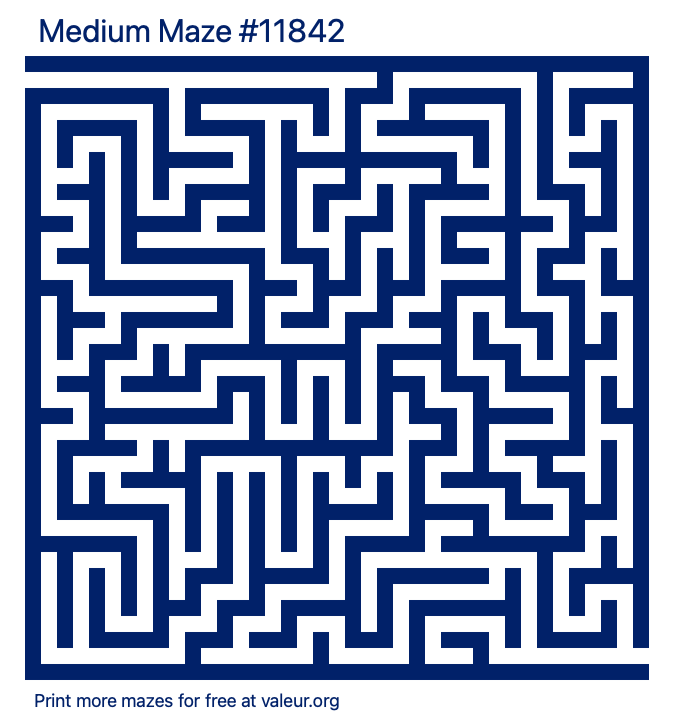 Free Printable Medium Maze number 11842