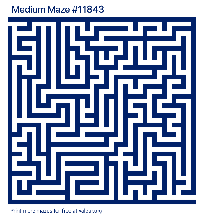 Free Printable Medium Maze number 11843