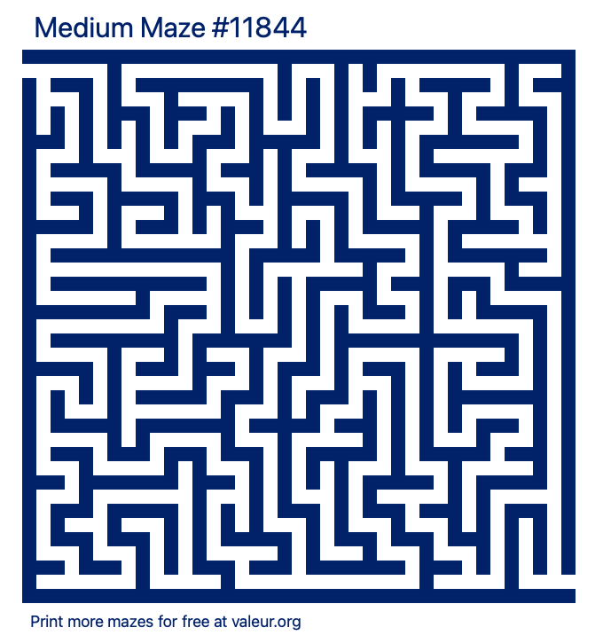 Free Printable Medium Maze number 11844