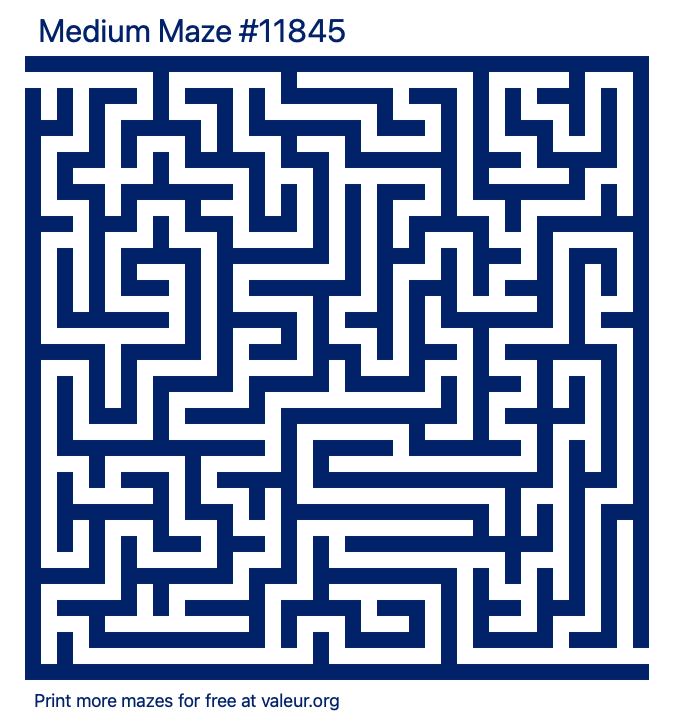 Free Printable Medium Maze number 11845