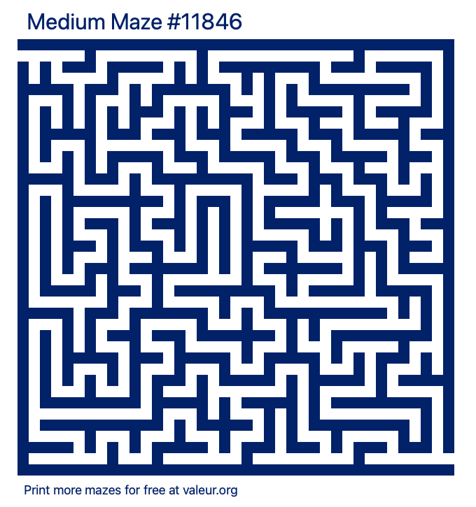 Free Printable Medium Maze number 11846