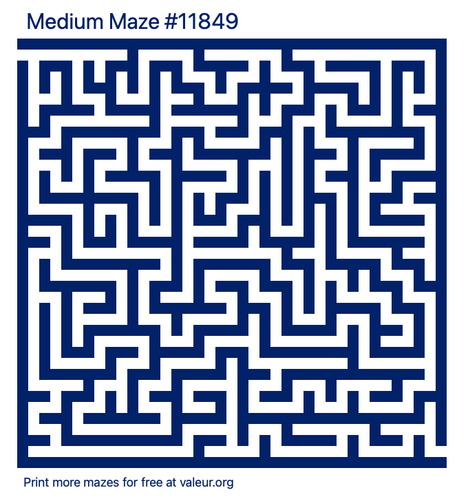 Free Printable Medium Maze number 11849