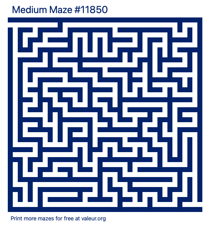 Free Printable Medium Maze number 11850