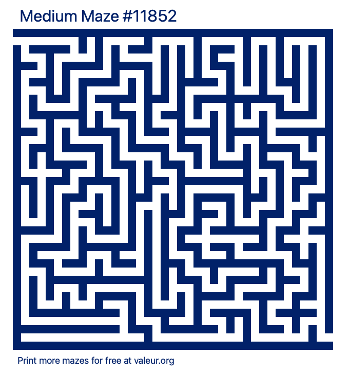 Free Printable Medium Maze number 11852
