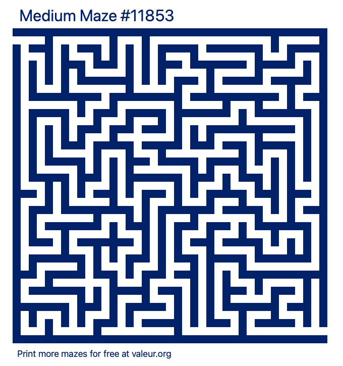 Free Printable Medium Maze number 11853