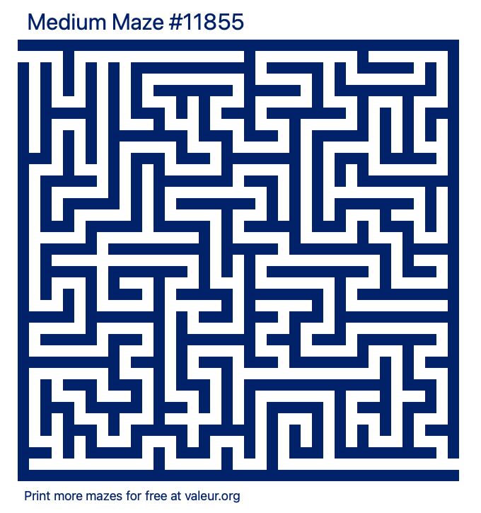 Free Printable Medium Maze number 11855