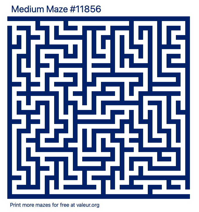 Free Printable Medium Maze number 11856