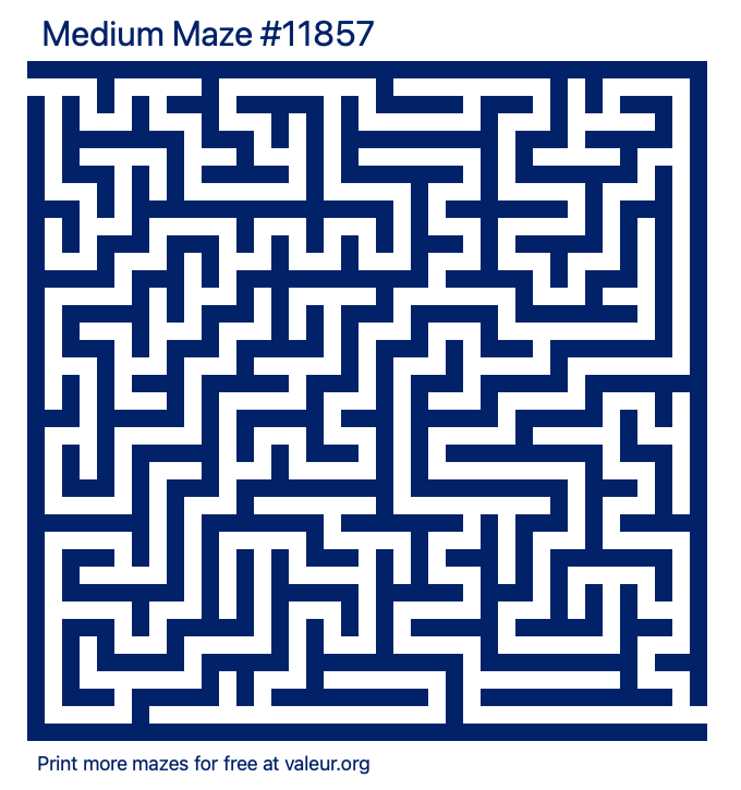 Free Printable Medium Maze number 11857