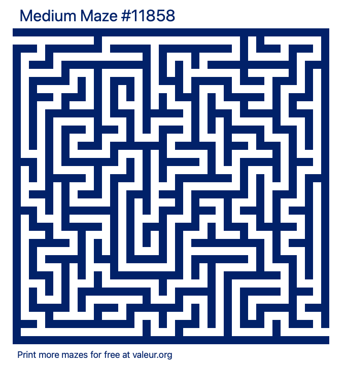 Free Printable Medium Maze number 11858