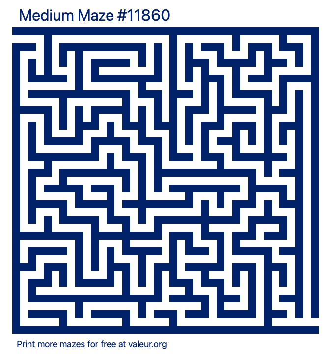 Free Printable Medium Maze number 11860